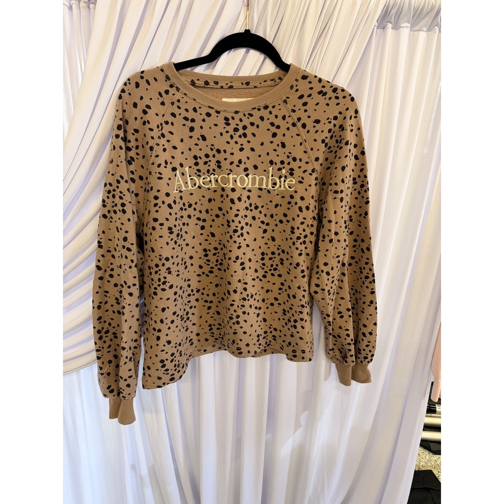 Abercrombie & Fitch Leopard Print Soft A&F Collection Sweatshirt